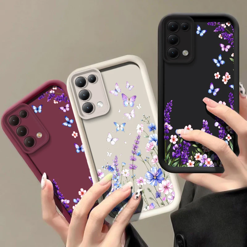 Butterfly Flowers Printing Phone Case For Infinix Note 60 30 40 Pro Plus 50S 12 G96 VIP Edge Soft Silicone Shockproof Cover Etui