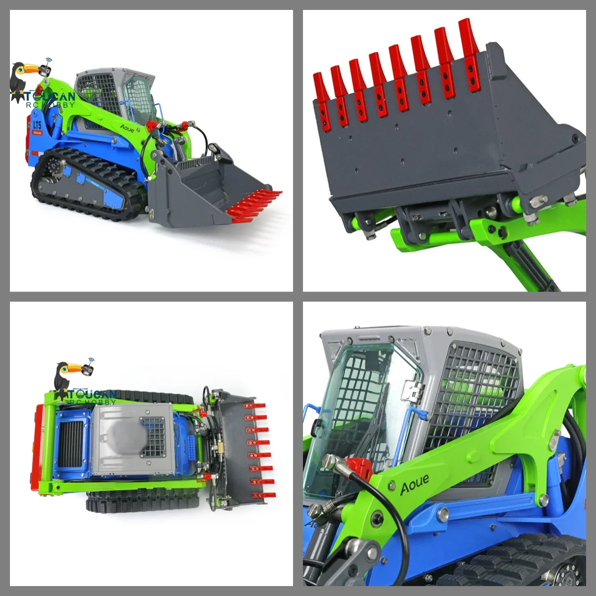 

Lesu Assembled 1/14 Metal Aoue Lt5 Rc Hydraulic Tracked Skid-Steer Loader Lights Sound System Alloy Model Gift Thzh1274