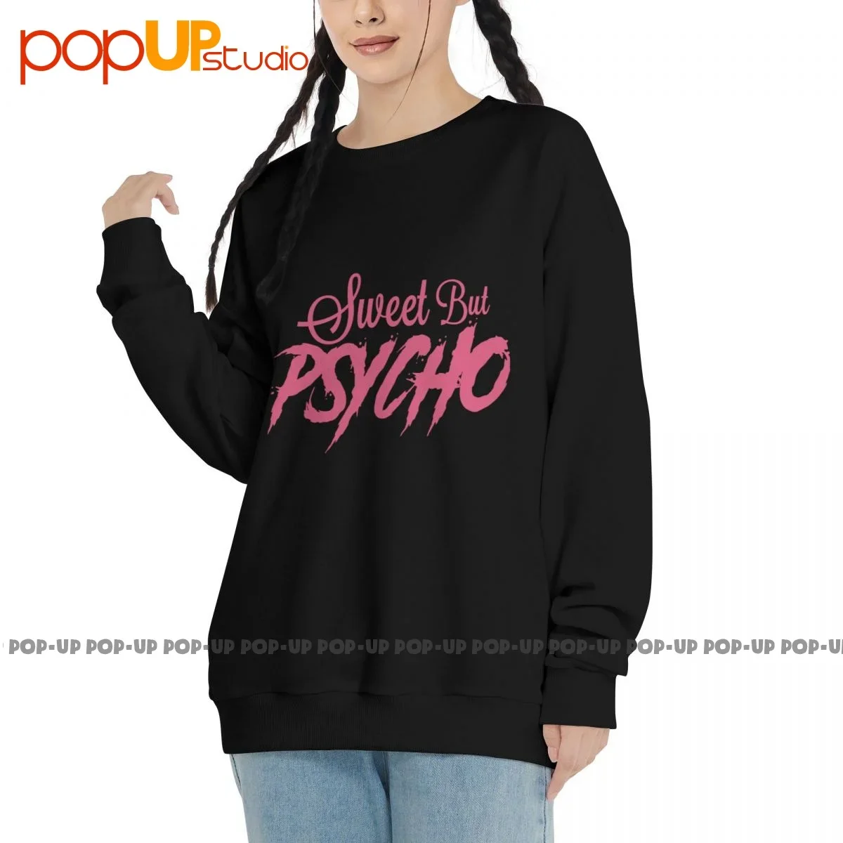 Sweet But Psycho - Inspired Ava Max Sweatshirt Pullover Shirts Pop Casual Splicing Streetwear