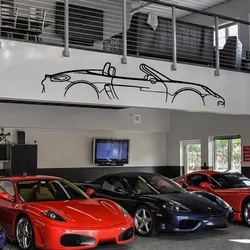 Convertible Sports Car Silhouette Wall Sticker Vinyl Home Decor Automotive Service Center Garage Car Beauty Shop Decals AC08