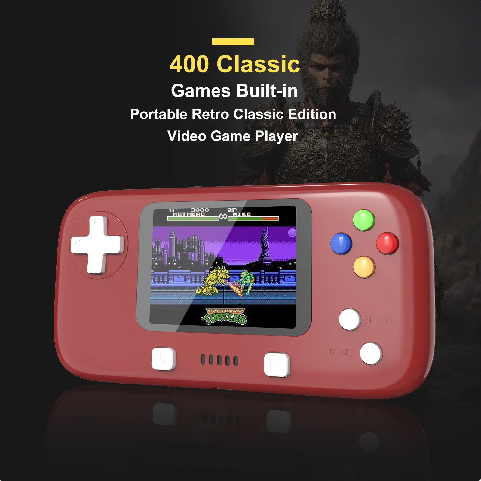 GAMINJA GC76 400 IN 1 Classic Games Handheld Pocket Game Console 2.8inch Video Game Console Portable Handheld Game for Kids Gift