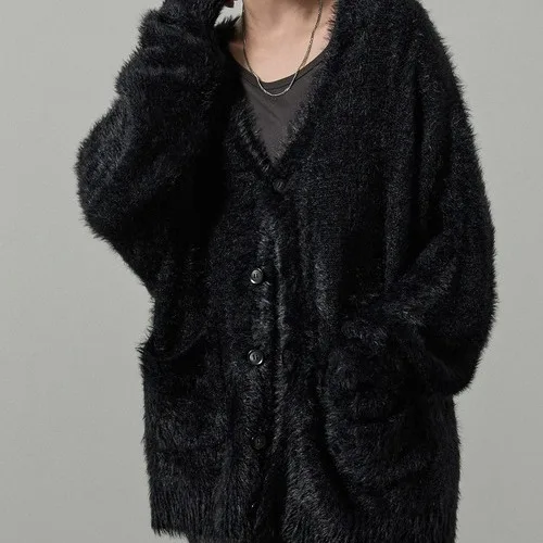 

Spring New Arrival Loose Knitted Chenille Fabric Open Cardigan Coat Casual Style Long Sleeve Women's Premium Quality Sweater