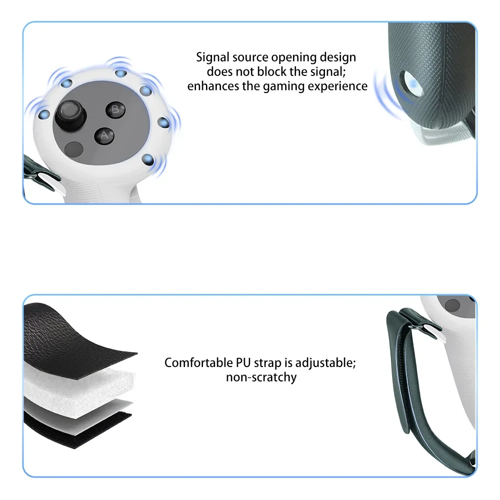 جويستيك تحكم غطاء مقبض مع كويست 3 ، قطرة برهان ، قابل للتعديل حزام اليد ، فر اكسسوارات ، غطاء قبضة