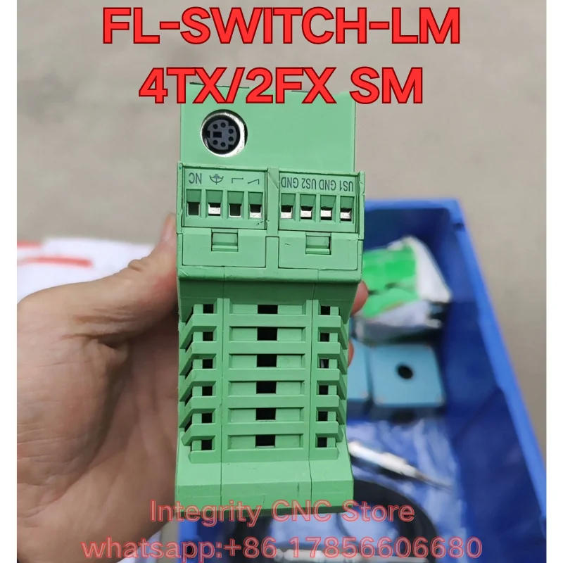 Second-hand FL-SWITCH-LM 4TX/2FX SM fiber optic data switch function test is normal 2891916
