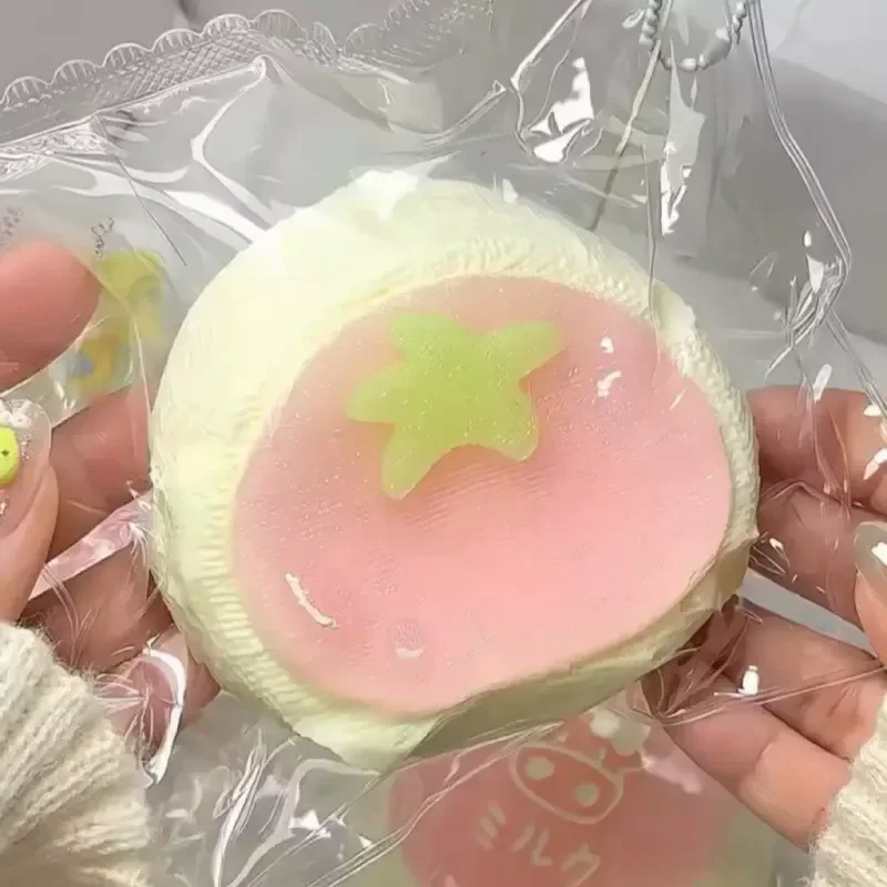 Peach Milk Handmade Silicone Squishy Toy Slow Rebound Stress Relief Gift Food Grade Squeeze Plaything for Kids Decompression