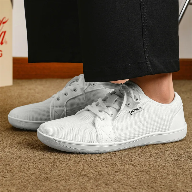 Men's Shoes and Sports Shoes Wide Toe Barefoot Casual Plus Size Wide Last Fashionable Canvas Black Flat Bottomed Board Shoes