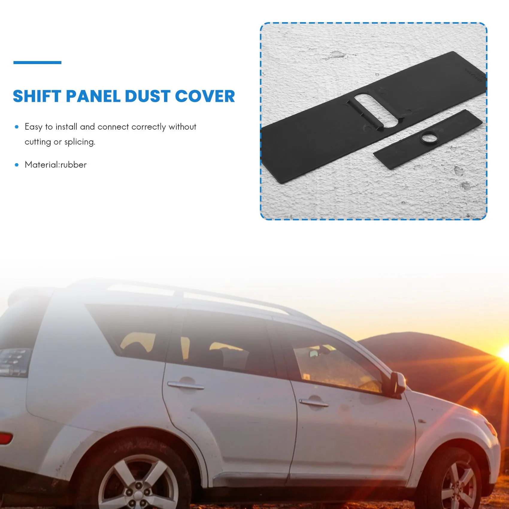 Car Shift Panel Dust Cover Shift Lever Panel Trim Strip for Mitsubishi Pajero V93 V80 V87 V97 Montero V73 V77 8015A066