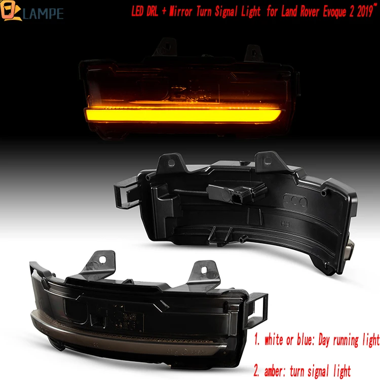 

2PCS LED Side Mirror Turn Signal Lights Dynamic/Normal Flash for Land Rover Evoque 2 2019-2021 DRL Mirror Indicator Lights