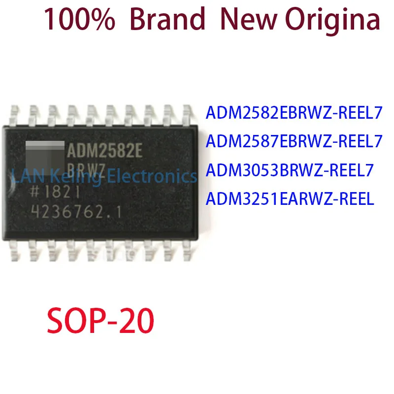 ADM2582EBRWZ-REEL7 ADM2587EBRWZ-REEL7 ADM3053BRWZ-REEL7 ADM3251EARWZ-REEL 100% Brand New Original IC SOP-20