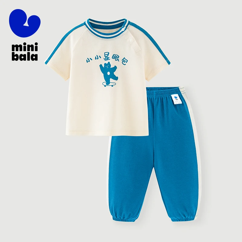 מיני בלט שרוול קצר לילדים יוניסקס ספורט לילדים בסגנון מכללה בסגנון קלאסי, מכנסיים ארוכים ומכנסיים מגניבים להרגיש חיידקים-מעכב