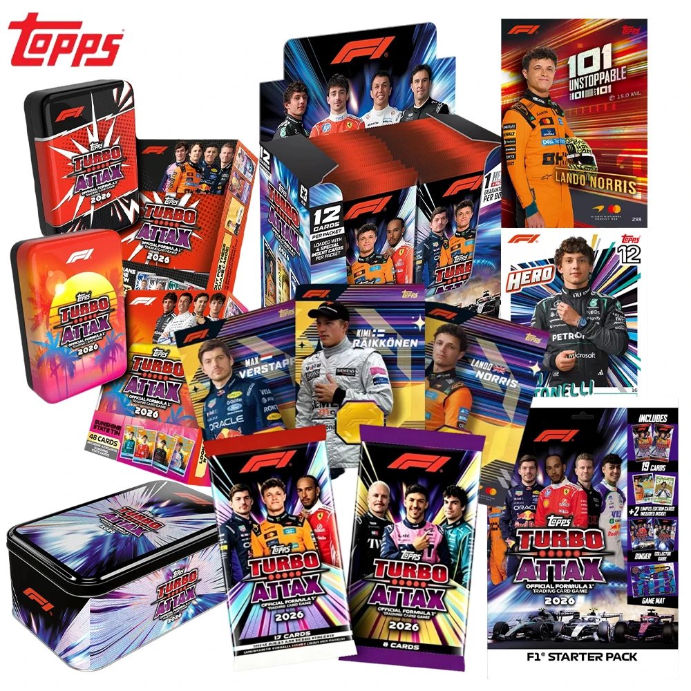2026 Topps Turbo Attax F1 Formula 1 Sealed Box Mega Tin Card Set Racing Driver Chrome Foil Insert Gift Motorsport Collectors