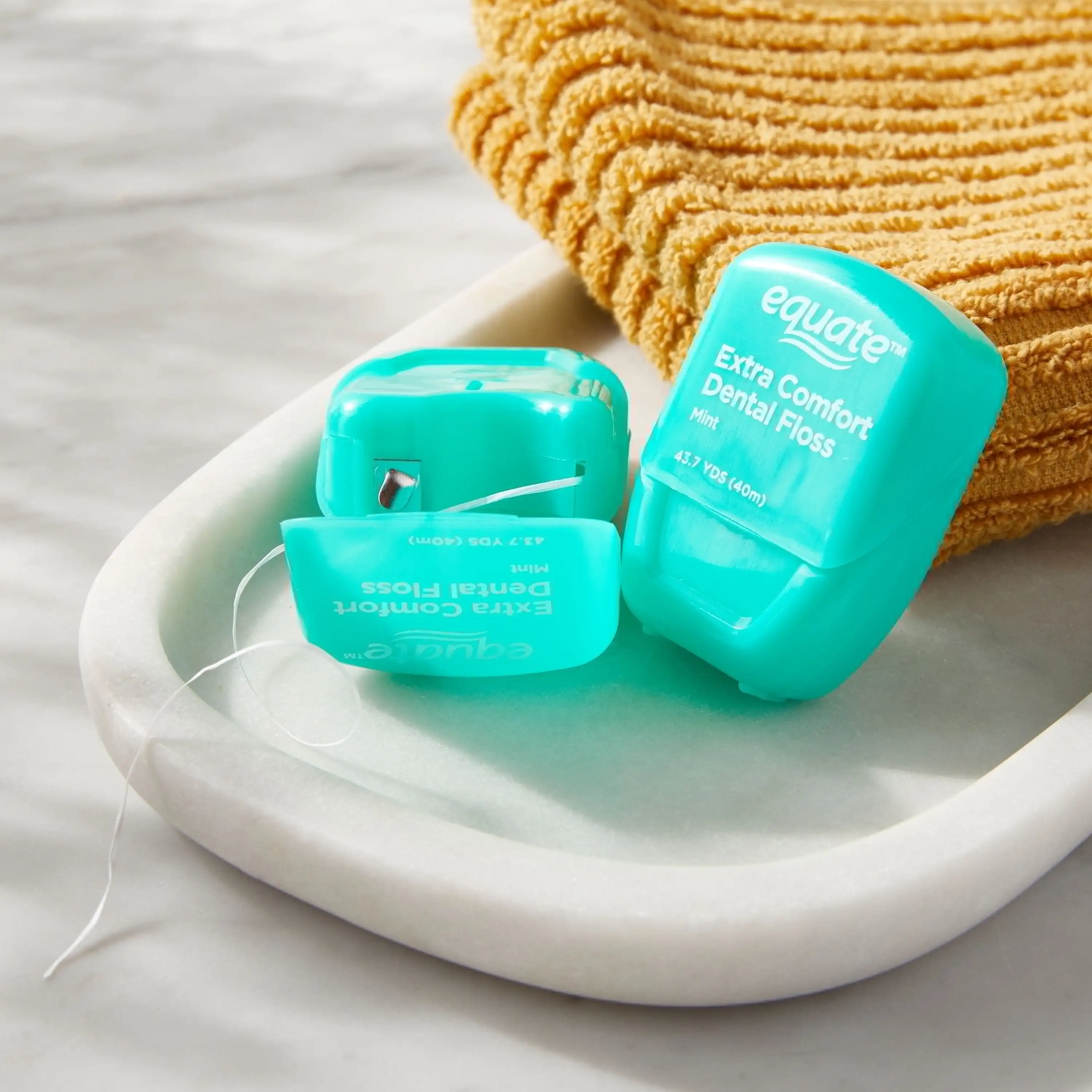 3-Pack Extra Comfort Dental Floss Mint 43.7 Yds (2 Count), Gentle Gum Care Floss for Sensitive Teeth, Smooth Glide