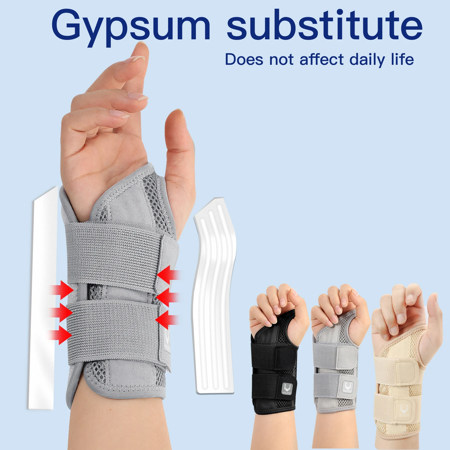 Finger Joint Pain Tendon Sheath Adjustable Dual Strap Wrist Guard with Thin Design Thumb Strain Protection Strap Wrist Guard