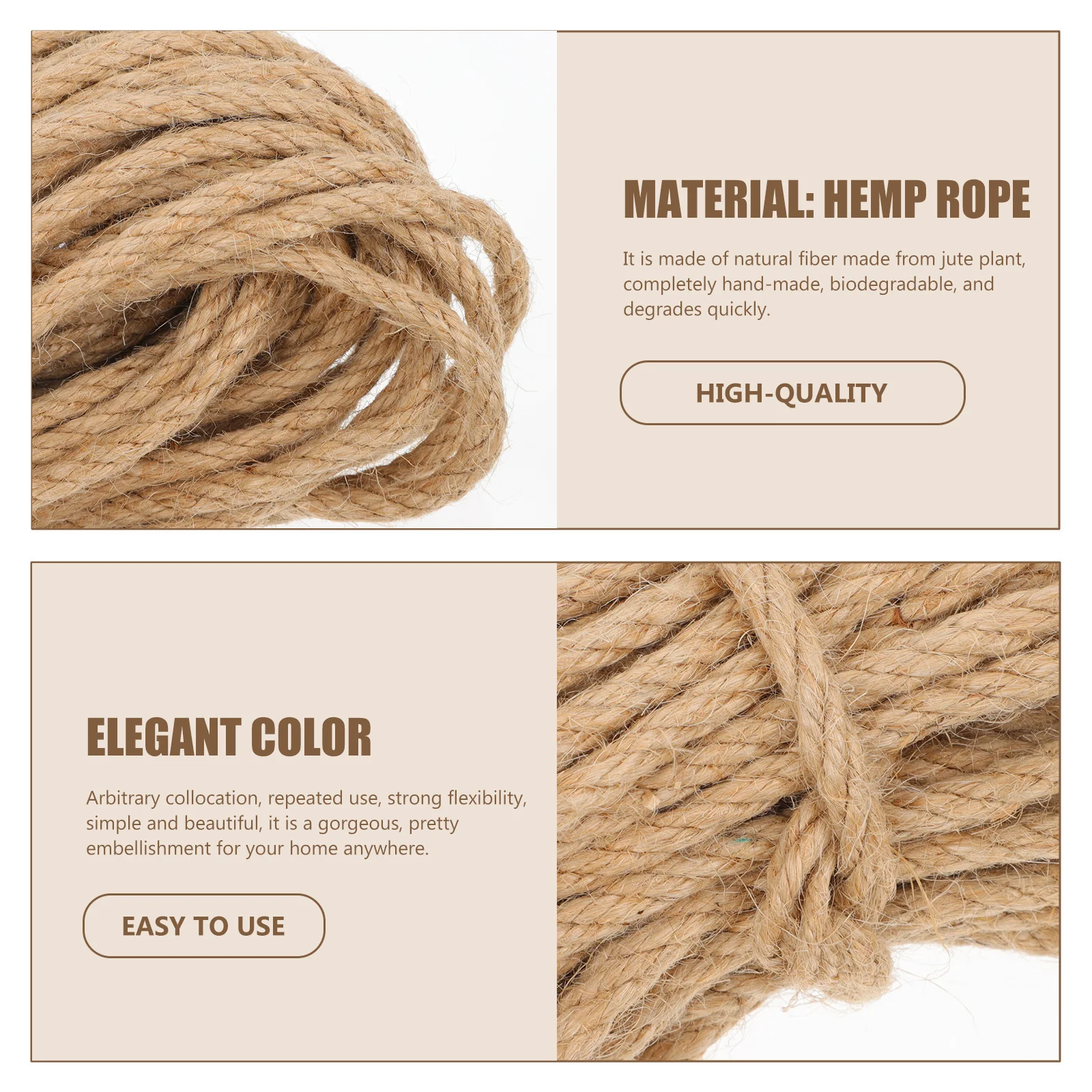 1Set Party Hemp Rope Decorative Jute Twine High Quality Wrinkle Resistant for Gift Wrapping Bouquets Scrapbooks Crafts
