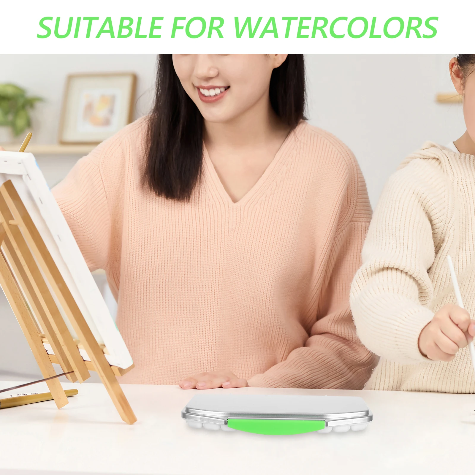 

Watercolor Paint Box Abs Color Palette For Artists Students Gouache Oil Painting Stackable Lightweight Drawing Tool Art