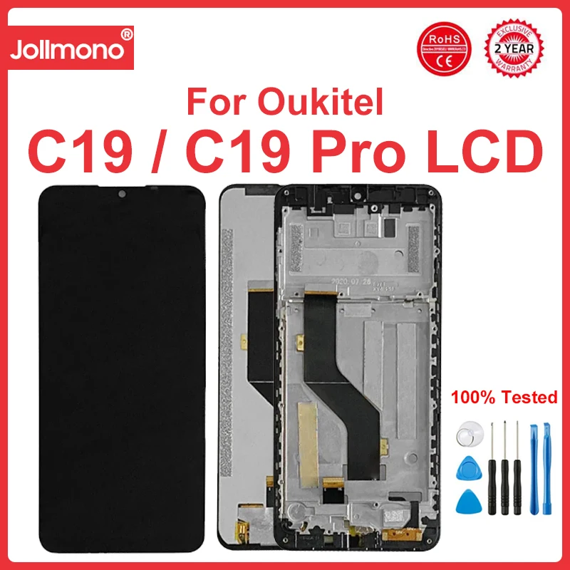 

6.49 inch OUKITEL C19 LCD Display+Touch Screen Digitizer Assembly 100% New LCD+Touch Digitizer for OUKITEL C19Pro LCD