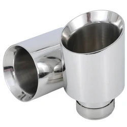 1PCS Top Quality 304 Stainless Universal Exhaust System End Chrome Pipe Car Exhaust Tip