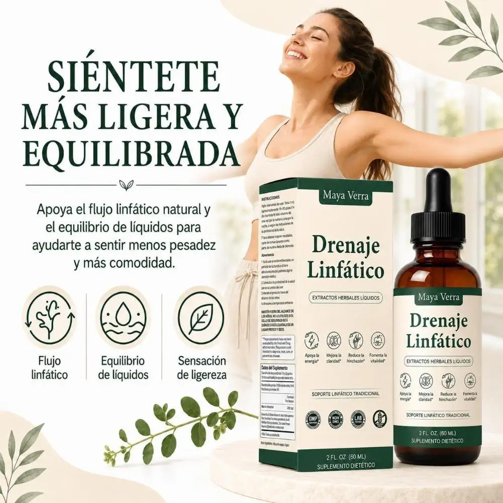 60ml Maya Verra Drenaje Linfatico Lymph Drainage Herbal Drops Natural Herbal Extract Supplement For Body Circulation Support
