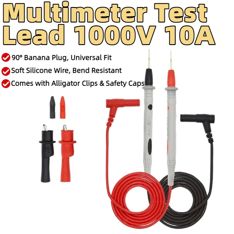 Multimeter Test Leads Universal Cable AC DC 1000V 20A 10A CAT III Measuring Probes Pen for Multi-Meter Tester Wire Tips