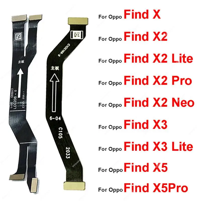 

LCD Mainboard Connector Flex Cable For OPPO Find X X2 X5 Pro X2 X3Lite X2Neo X3Neo LCD Screen Motherboard Flex Ribbon Parts