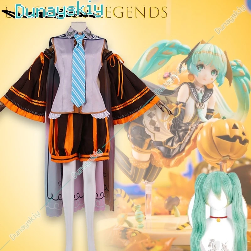 

Project SEKAI Mikuku Pumpkin Uniform Cosplay Anime Stage Performance Outfit Prop Halloween Christmas