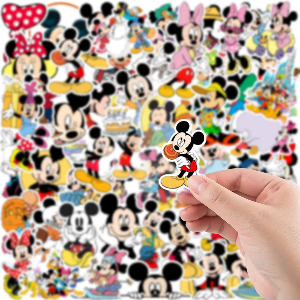 10/30/50pcs Cute Disney Anime Micky Mouse Stickers Cartoon Kids Sticker Toy DIY Phone Water Bottle Notebook Fun Graffiti Decals