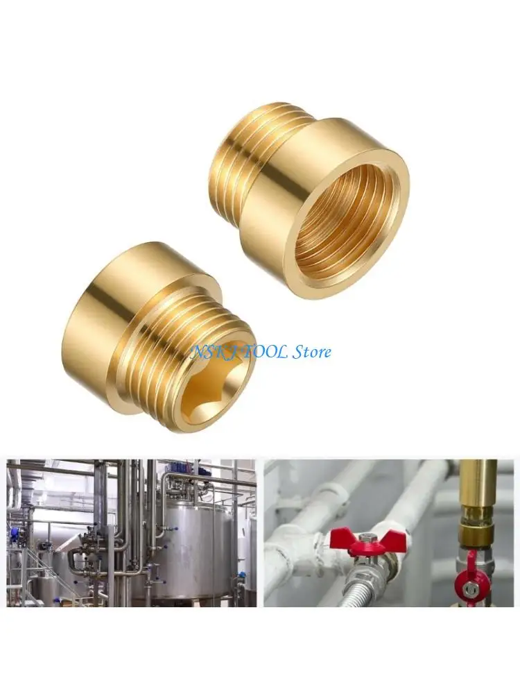 L8RC Reliable 20Mm Brass Extension Adapter 2 for Secure Plumbing System Upgrades