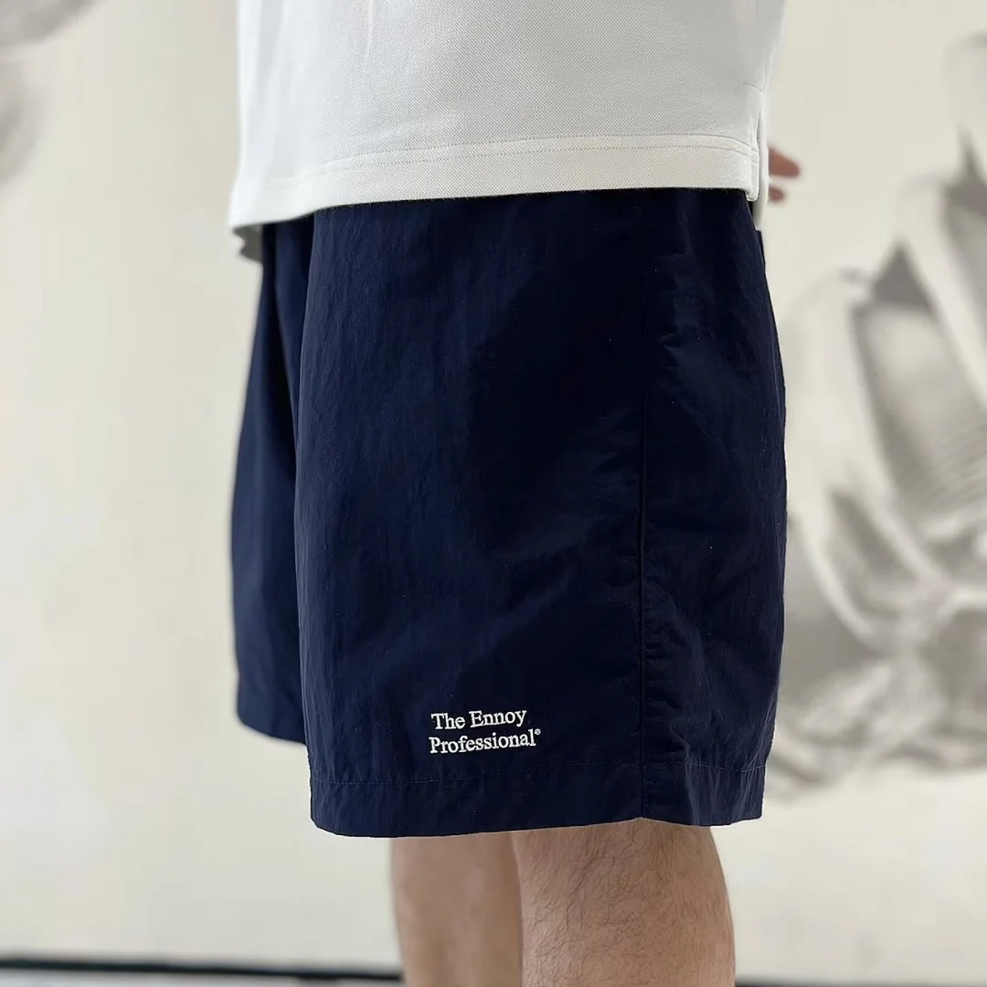 TheEnnoy Professional Quick Dry Nylon Shorts Drawstring Minimalist Letter Five Parts Sports Casual Pants Men's Loose Straight...