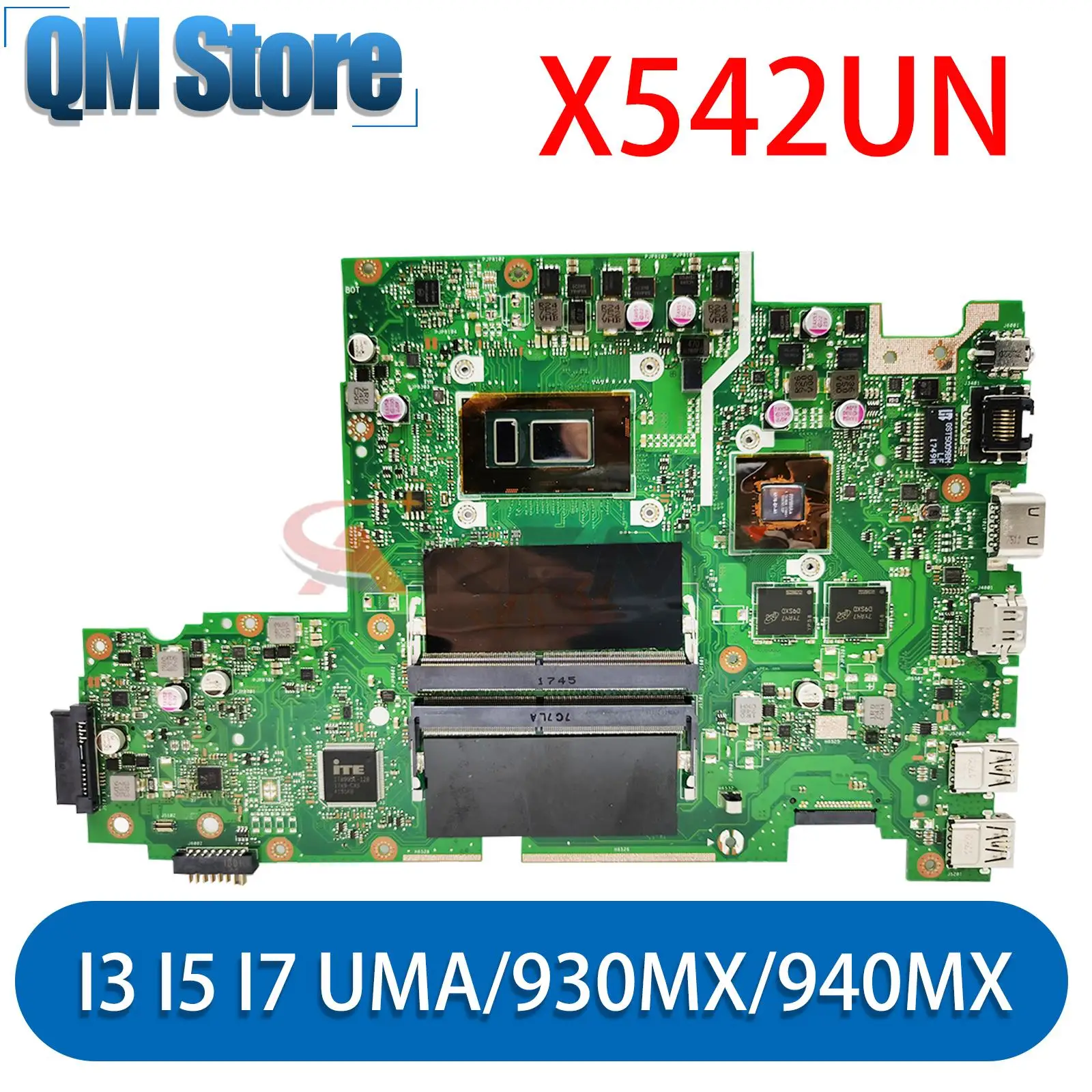 

Notebook X542UN Mainboard X542U X542UR X542URR X542UQ X542UF X542URV X542UA Laptop Motherboard I3 I5 I7 UMA/930MX/940MX/MX150