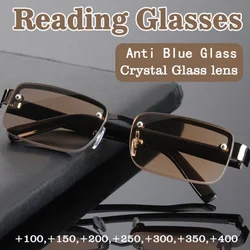 High-quality Half-frame Reading Glasses for Mens Natural Original Stone Presbyopia Glasses очки для чтения мужские +2.0