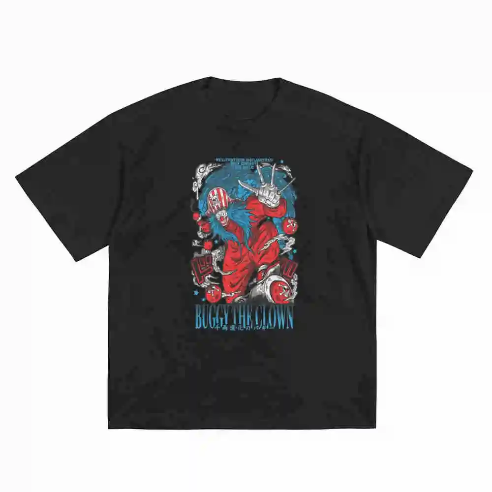 Buggy The Clown Anime Manga Short Sleeve Tee 100% Cotton T-Shirt