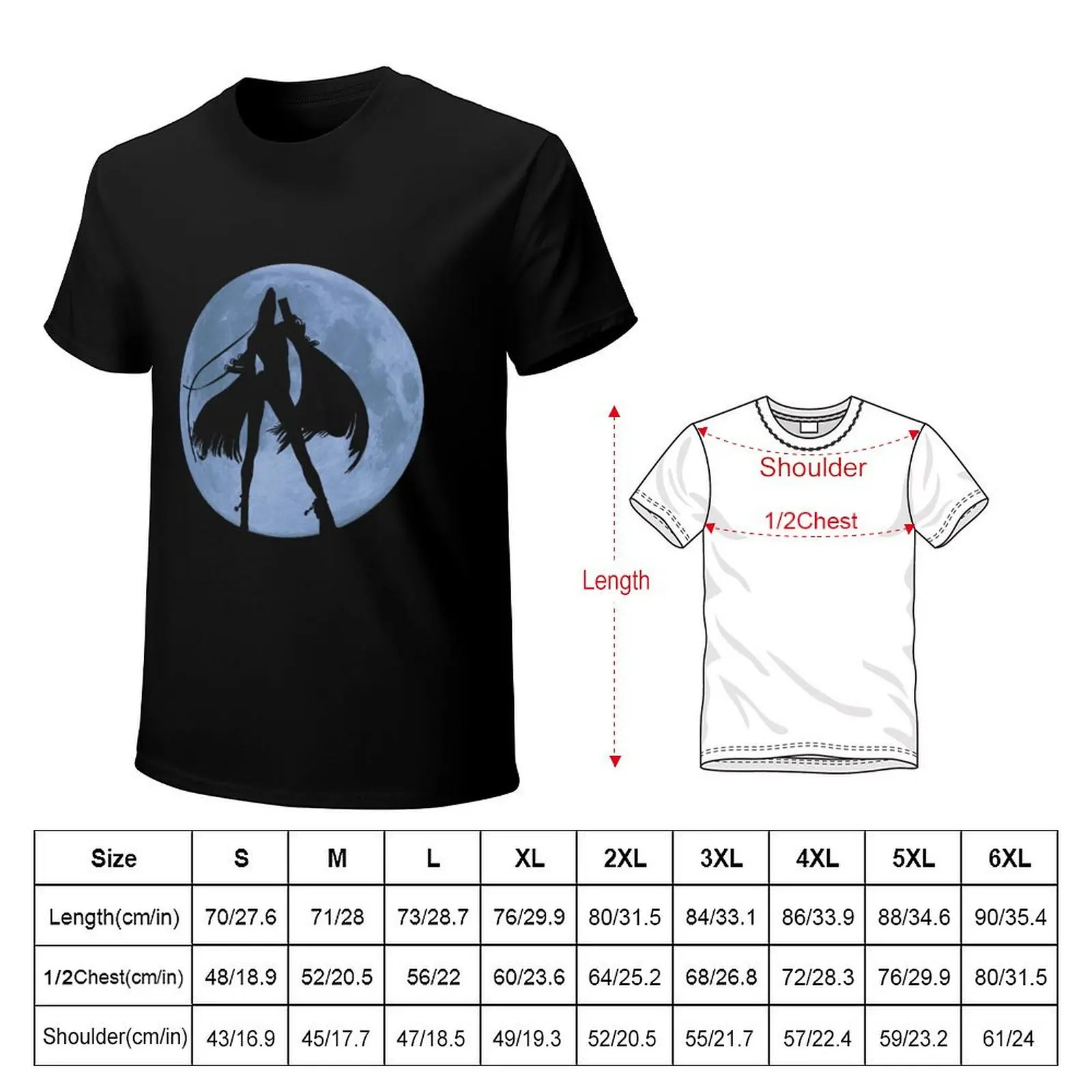 Bayonetta Moon T-Shirt summer clothes graphic t shirts blacks summer top mens t shirt graphic