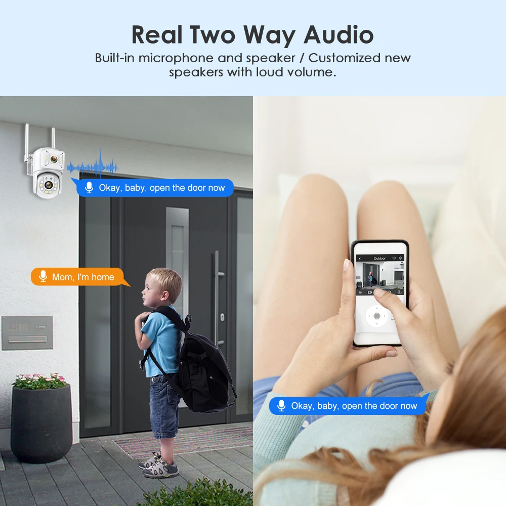 Caméra de surveillance extérieure PTZ WiFi 5G, objectif pour touristes, poignées humaines, suivi ECT, sécurité CCTV, étanche, vision nocturne, 8MP, 1 PC, 2PCs