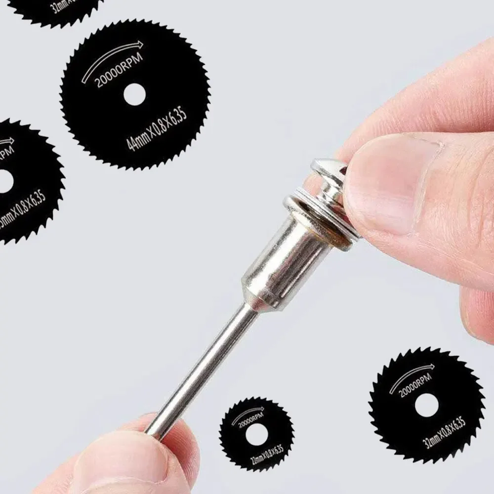 6pcs Woodworking Metal Cutting Blade Electric Drill Circular Blade High-speed Steel Electric Grinder Small Saw Blade Tool Set