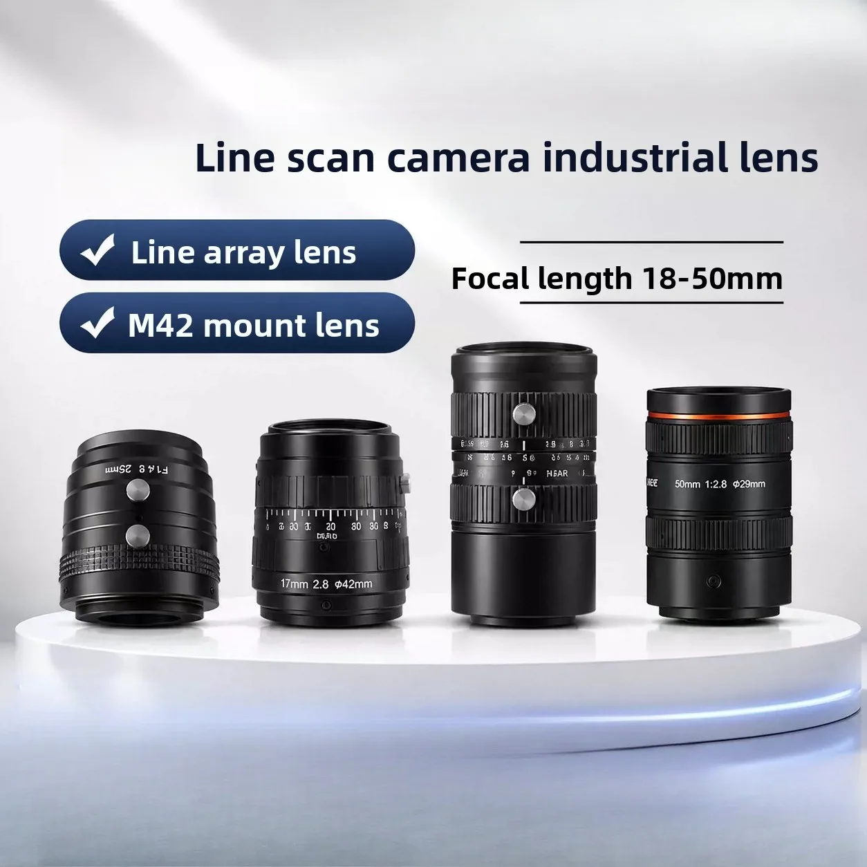 HIKROBOT AF Series 4K Line Scan Machine Vision Industrial Lens MVL-AF1828M-M42B MVL-AF2045M-M42 M42 Mount Interface