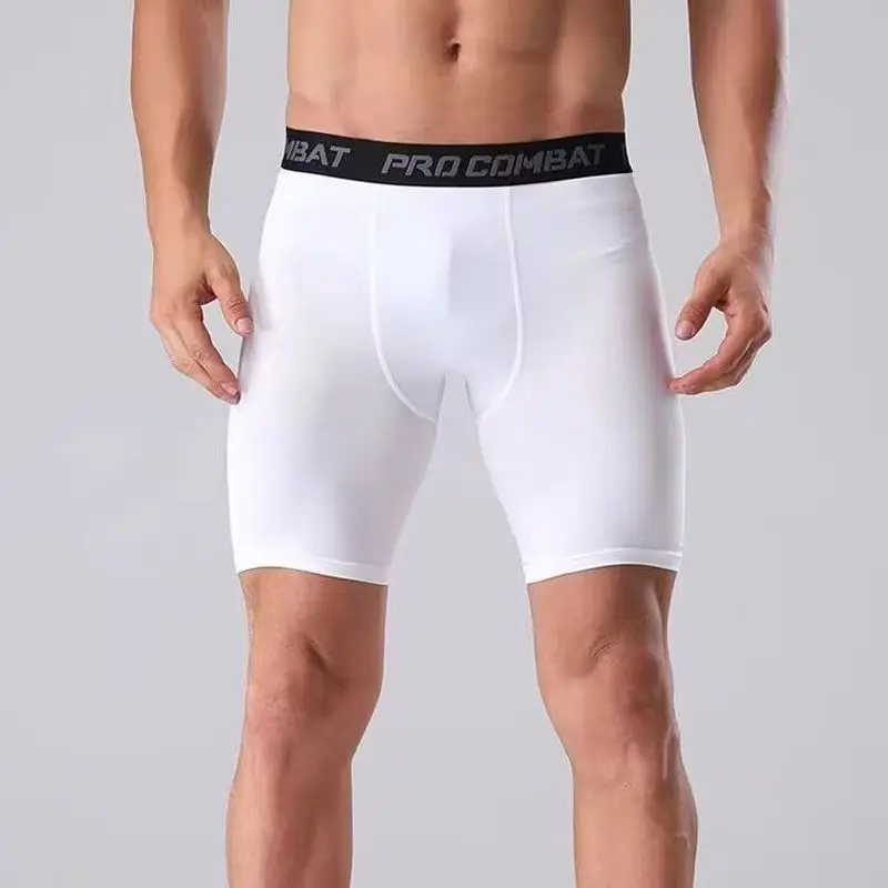 Men's Leggings Compression Pants Sports Leggings Basketball Quarter Shorts Quick Drying Running Training Stretch Fitness Pants