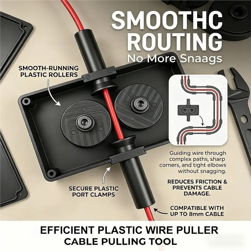 ABYM Electrical Wiring Tool, Multi-Functional Cable Puller, Portable Wire Puller, For High-Speed Cable Pulling Capacity