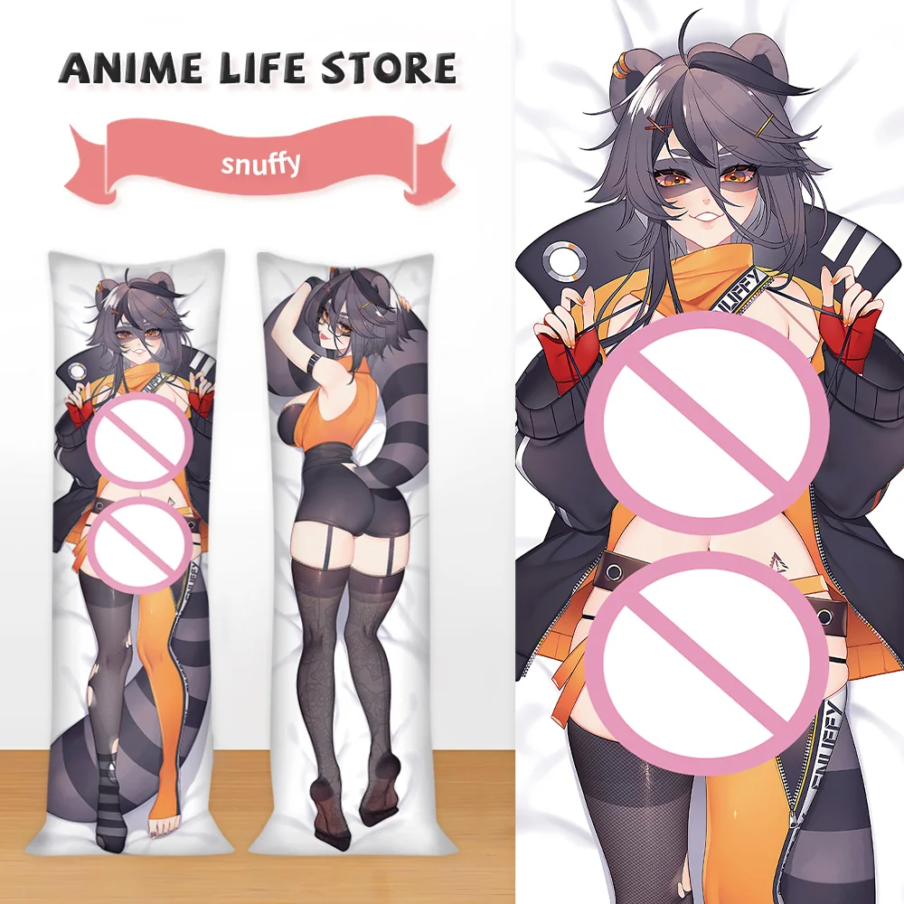 Dakimakura Vtuber Snuffy Hugging Body Pillowcase 50X150 Otaku Bedding Pillow Cushion Covers Anime Otaku Throw Pillowcases