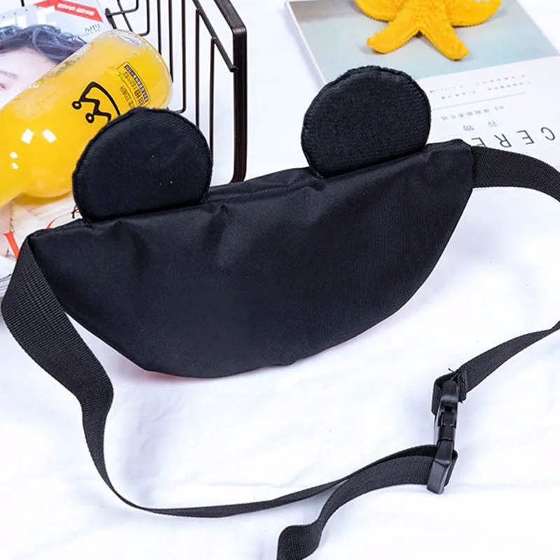 Disney Anime Mickey Mouse Waist Bag Kawaii Minnie Children\'s Crossbody Bag Cartoon Coin Purse Chest Bag Kids GIfts