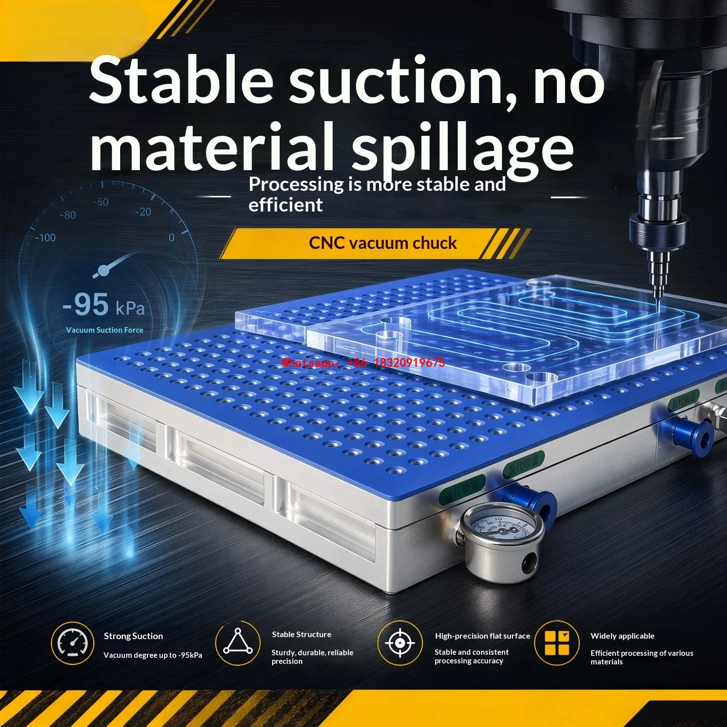 Cyclmotion Machining Center Vacuum Suction Cup Industrial CNC No-Sealing Strip Multi-point Porous H-trength Adsorption Platform