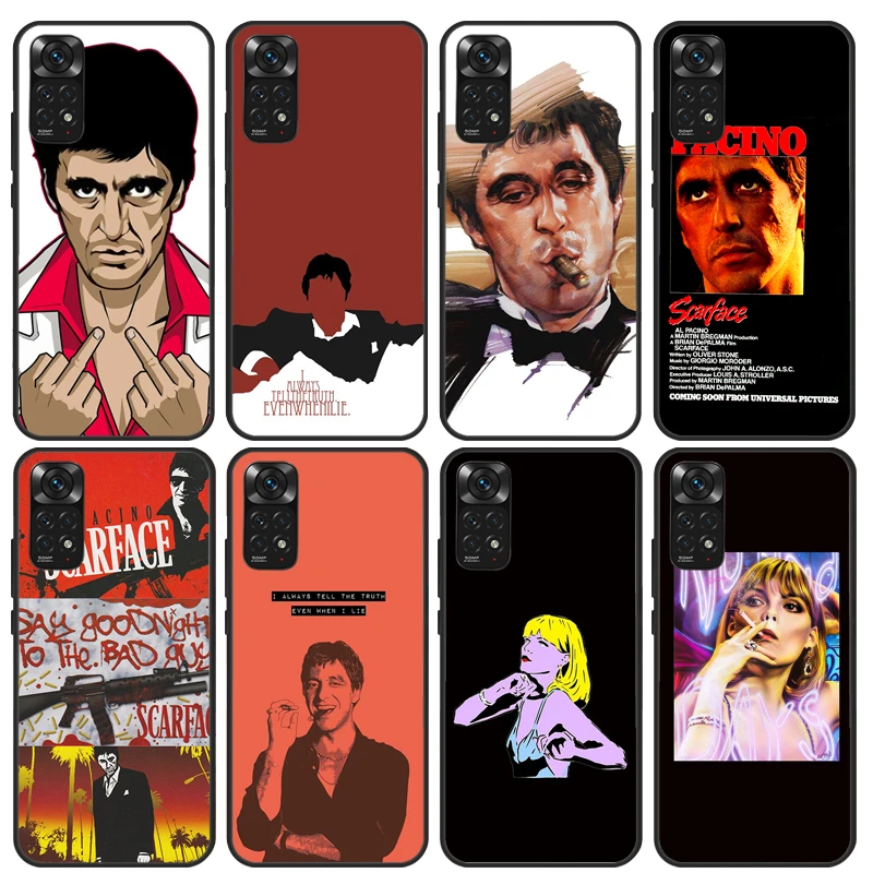 Scarface 1983 film Al Pacino For Xiaomi Redmi Note 11 Pro Case For Redmi Note 8 9 12 10 Pro 9S 10S 11S 9A 9C 10C Cover