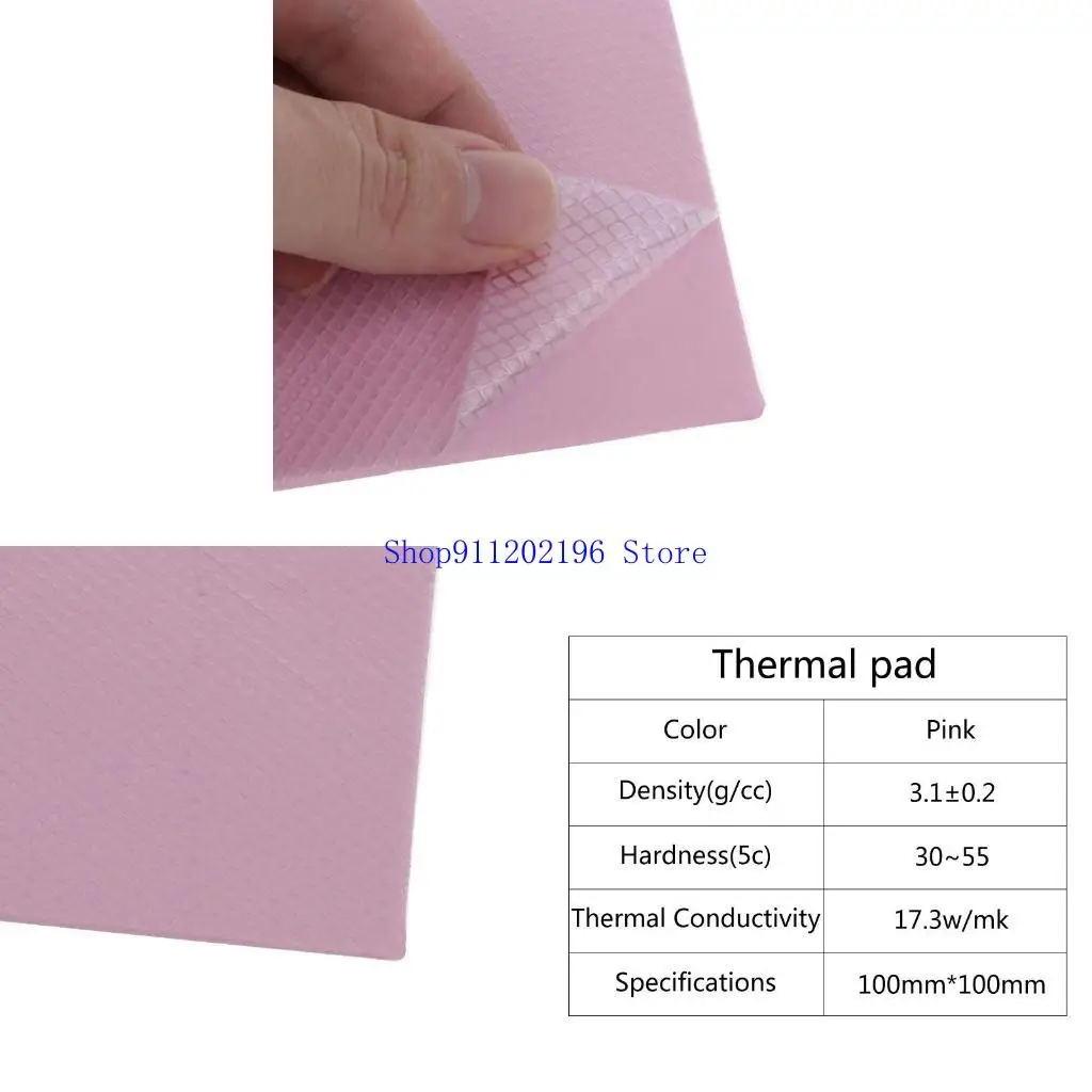 

P82A Graphics Card Cooling 17.3W Thermal Pad Heat Dissipation Silicone Pad 100x100