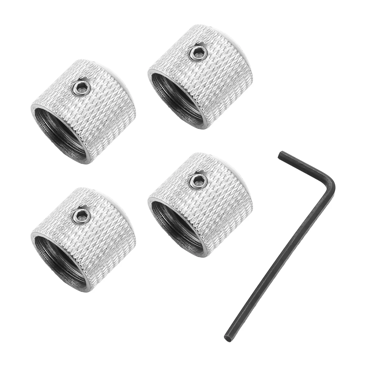 Better Quality 4Pcs Metal Volume Tone Dome Tone Guitar Speed Control Knobs with Screws for Fender Strat Telecaster Gibson LP Ele