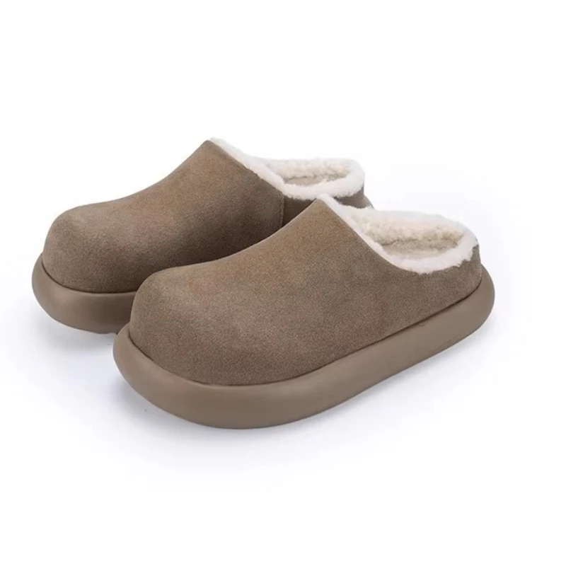 2025 جديد دافئ وعالي الجودة وحار بيع شبشب شتوي الكبار المرأة غير جلدية المطاط أسفل النعال غير رسمية #5