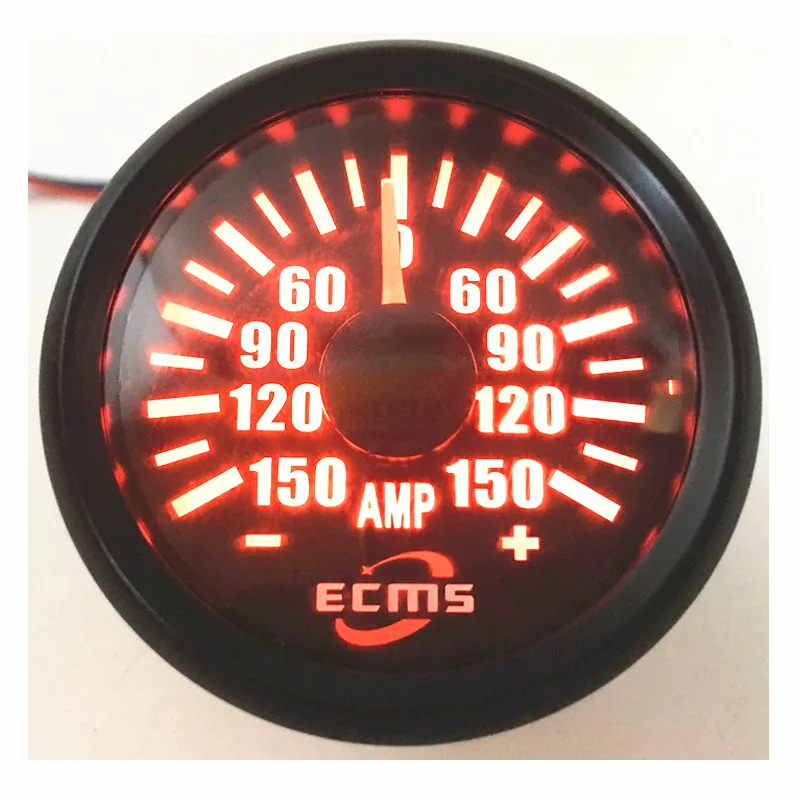 Auto Amp Gauges Modified 52mm Pointer Ammeters 0-150A Amperemeters Lcd Ampere Meters Red Backlight with Shunt