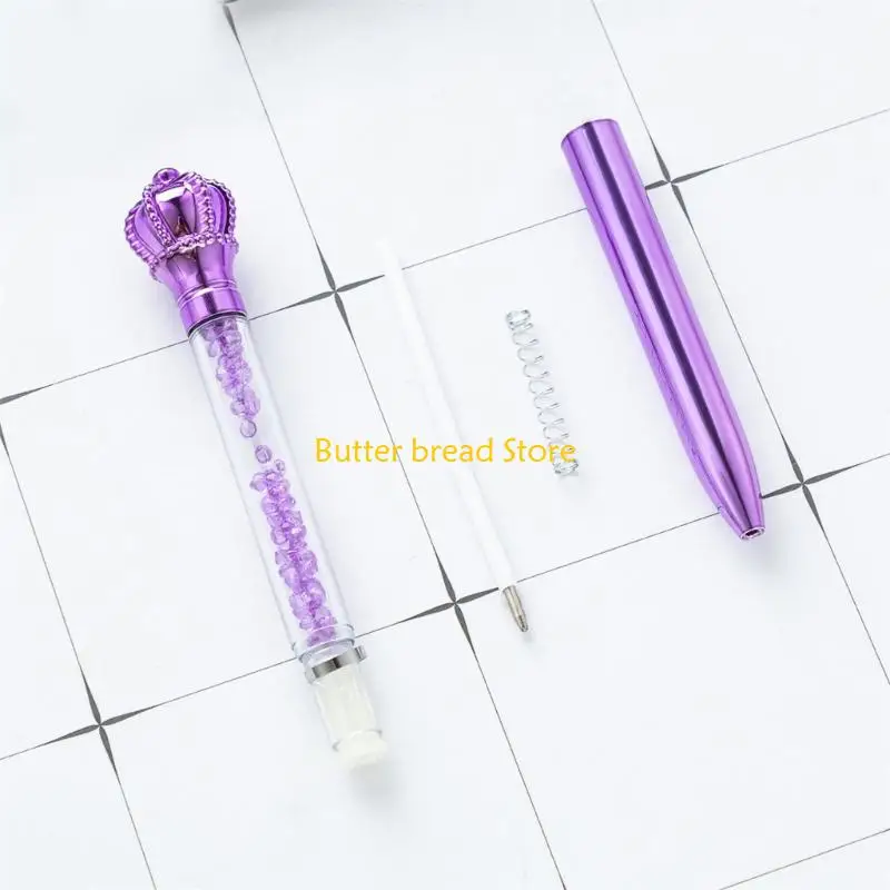 W89C 5 Pcs Crown Ballpoint Pen 1.0mm Oil Pen Smooth Writing Pen School Supplies