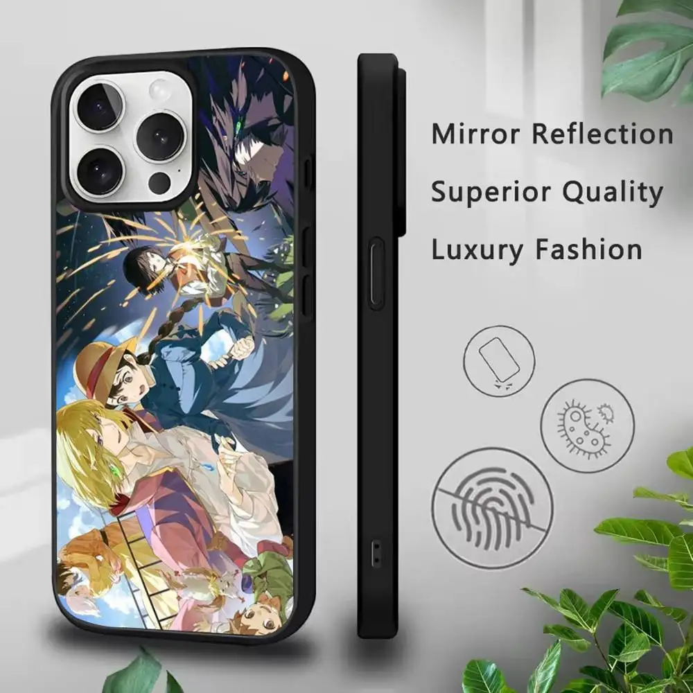 حافظة هاتف H-Howl Anime s-Sophie لهاتف iPhone 17,16,15,14,13,12,11,Pro,Max,Plus,Mini,SE4,E شحن لاسلكي مغناطيسي Magsafe