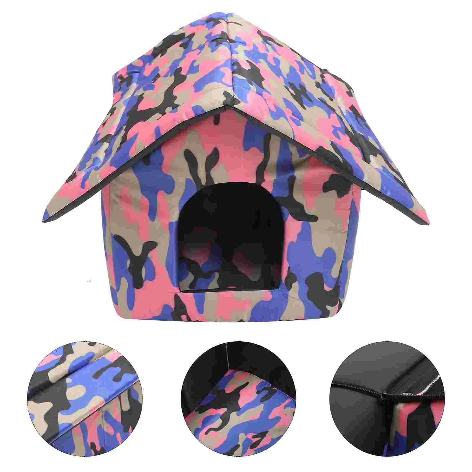 

Insulated Cat House Outdoor Shelter Beds Weatherproof Small Heated Dogs Houses Cloth for Cats