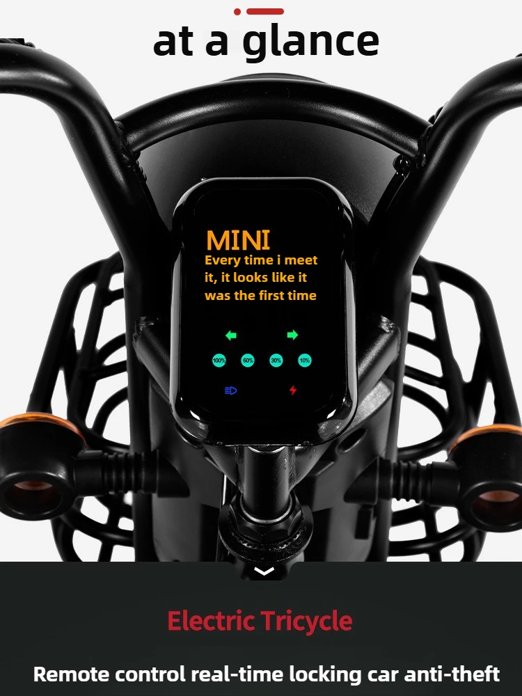 Neue Haushalt erwachsene weibliche Kleine Elektrische dreirad ältere Helfen Bequeme sitze 3-rad Schwimmen auto Mit Korb 3 sitze – Detail 18