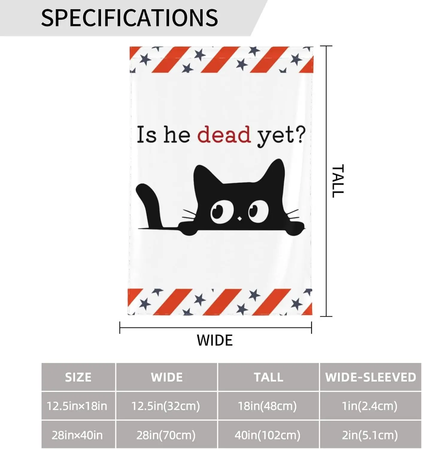 is He Dead Yet？ Garden Flag 12x18inch Anti 8647 Anti Republican Flags for Garden Outdoor House Yard Decoration NKK WWL